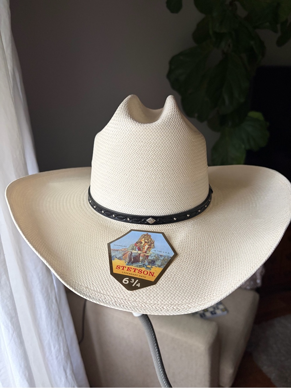 STETSON HAGERMAN 10X STRAW COWBOY HAT NWT 6 3/4